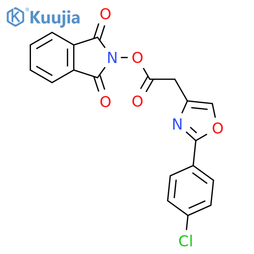 1,3-dioxo-2,3-dihydro-1H-isoindol-2-yl 2-[2-(4-chlorophenyl)-1,3-oxazol-4-yl]acetate structure