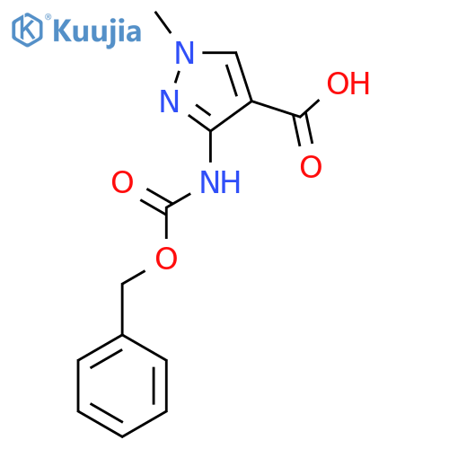 1-Methyl-3-(phenylmethoxycarbonylamino)pyrazole-4-carboxylic acid structure