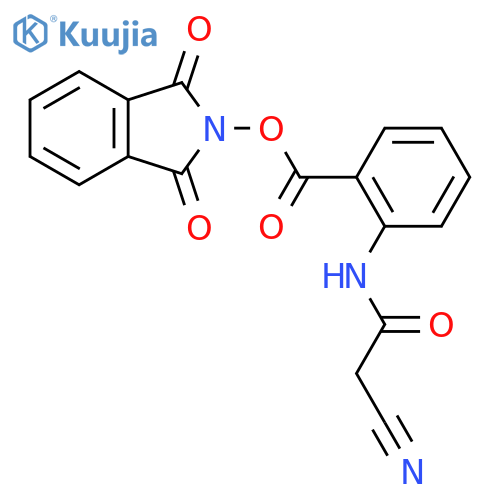 1,3-dioxo-2,3-dihydro-1H-isoindol-2-yl 2-(2-cyanoacetamido)benzoate structure