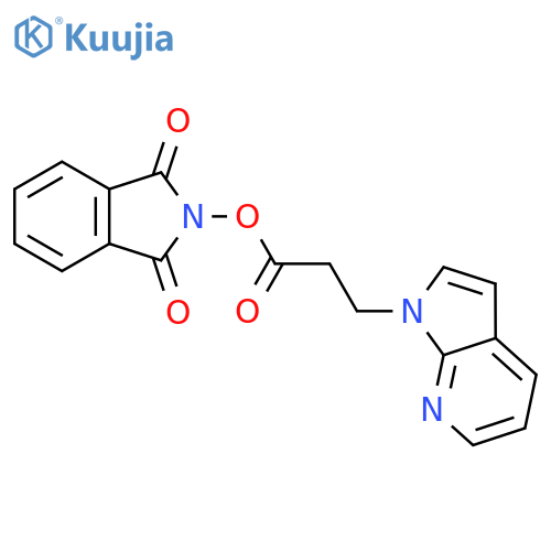 1,3-dioxo-2,3-dihydro-1H-isoindol-2-yl 3-{1H-pyrrolo[2,3-b]pyridin-1-yl}propanoate structure
