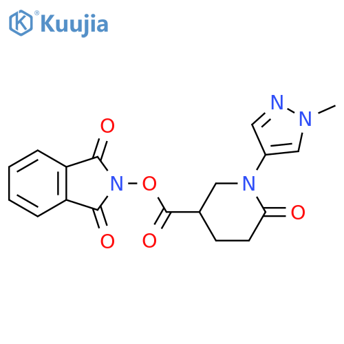 1,3-dioxo-2,3-dihydro-1H-isoindol-2-yl 1-(1-methyl-1H-pyrazol-4-yl)-6-oxopiperidine-3-carboxylate structure