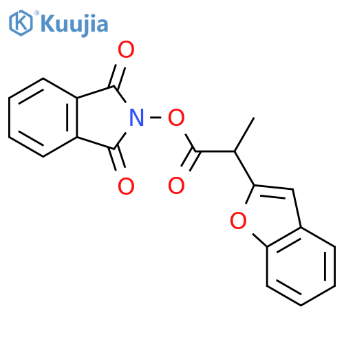 1,3-dioxo-2,3-dihydro-1H-isoindol-2-yl 2-(1-benzofuran-2-yl)propanoate structure