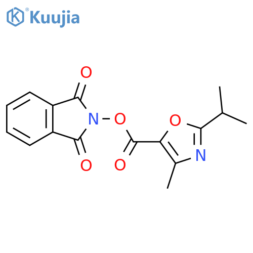 1,3-dioxo-2,3-dihydro-1H-isoindol-2-yl 4-methyl-2-(propan-2-yl)-1,3-oxazole-5-carboxylate structure