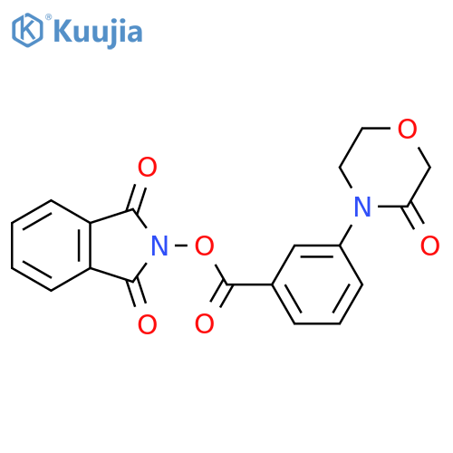 1,3-dioxo-2,3-dihydro-1H-isoindol-2-yl 3-(3-oxomorpholin-4-yl)benzoate structure