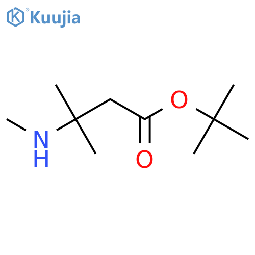 Tert-butyl 3-methyl-3-(methylamino)butanoate structure