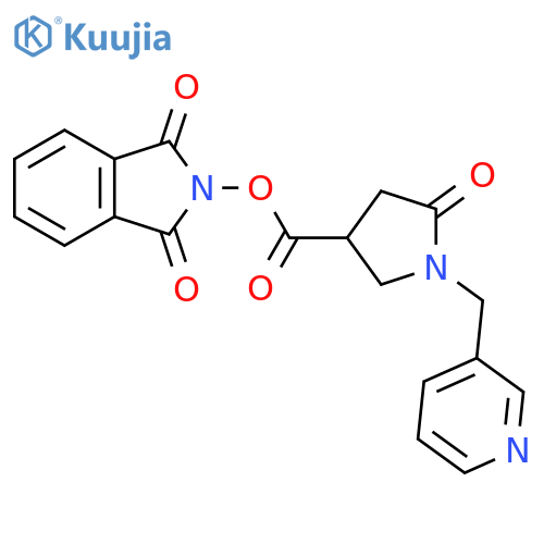 1,3-dioxo-2,3-dihydro-1H-isoindol-2-yl 5-oxo-1-[(pyridin-3-yl)methyl]pyrrolidine-3-carboxylate structure