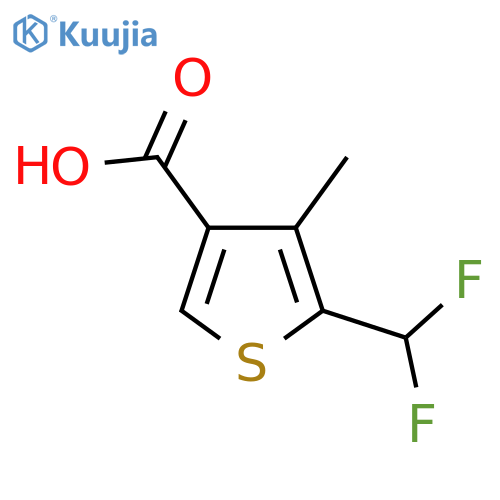 5-(Difluoromethyl)-4-methylthiophene-3-carboxylic acid structure