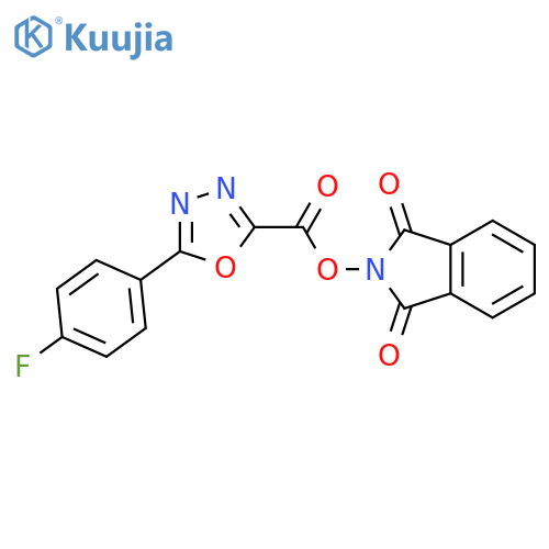 1,3-dioxo-2,3-dihydro-1H-isoindol-2-yl 5-(4-fluorophenyl)-1,3,4-oxadiazole-2-carboxylate structure
