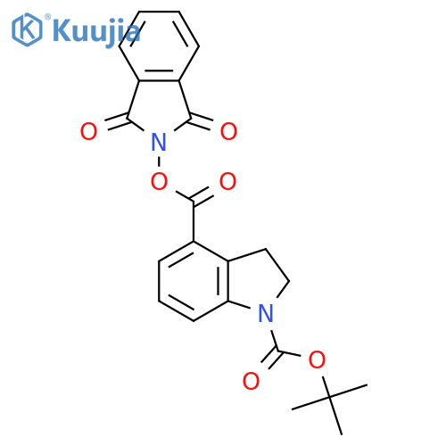 1-tert-butyl 4-(1,3-dioxo-2,3-dihydro-1H-isoindol-2-yl) 2,3-dihydro-1H-indole-1,4-dicarboxylate structure