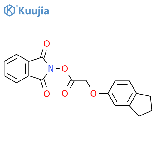 1,3-dioxo-2,3-dihydro-1H-isoindol-2-yl 2-(2,3-dihydro-1H-inden-5-yloxy)acetate structure