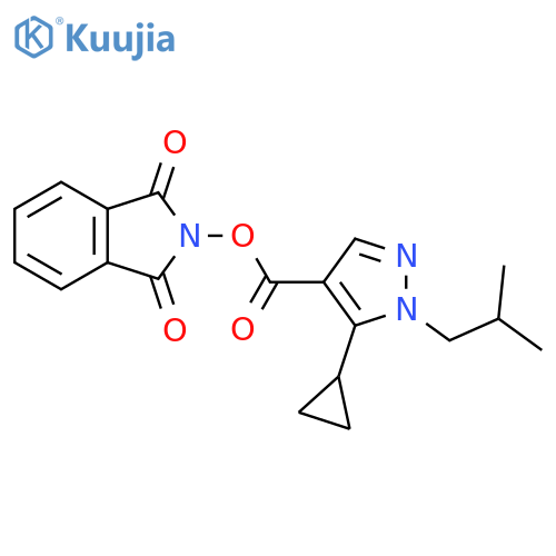 1,3-dioxo-2,3-dihydro-1H-isoindol-2-yl 5-cyclopropyl-1-(2-methylpropyl)-1H-pyrazole-4-carboxylate structure