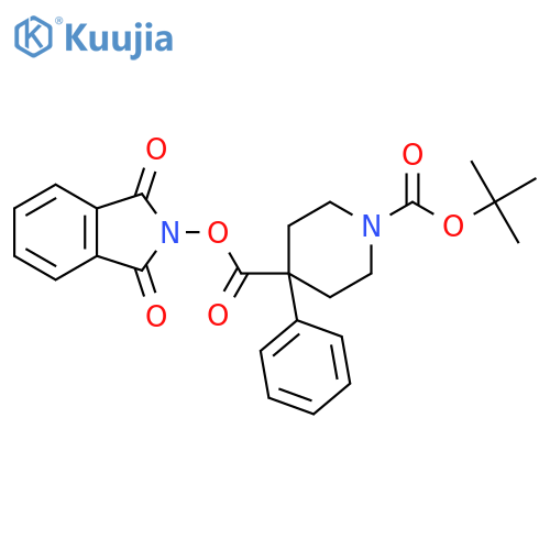 1-tert-butyl 4-(1,3-dioxo-2,3-dihydro-1H-isoindol-2-yl) 4-phenylpiperidine-1,4-dicarboxylate structure