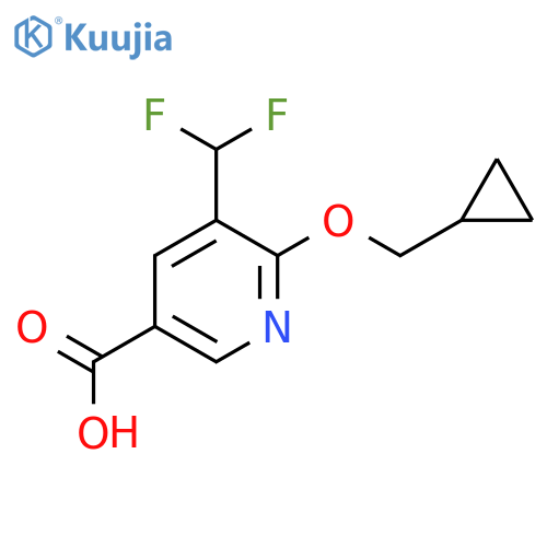 6-(Cyclopropylmethoxy)-5-(difluoromethyl)pyridine-3-carboxylic acid structure