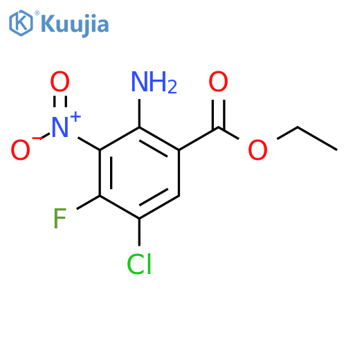 Ethyl 2-amino-5-chloro-4-fluoro-3-nitrobenzoate structure