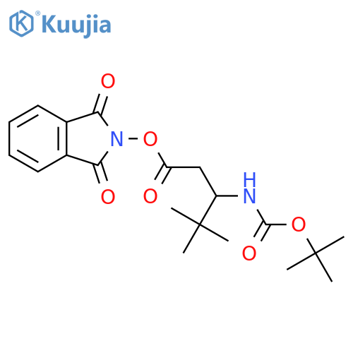 1,3-dioxo-2,3-dihydro-1H-isoindol-2-yl 3-{[(tert-butoxy)carbonyl]amino}-4,4-dimethylpentanoate structure