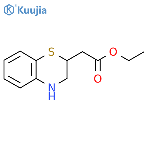 Ethyl 2-(3,4-dihydro-2H-1,4-benzothiazin-2-yl)acetate structure