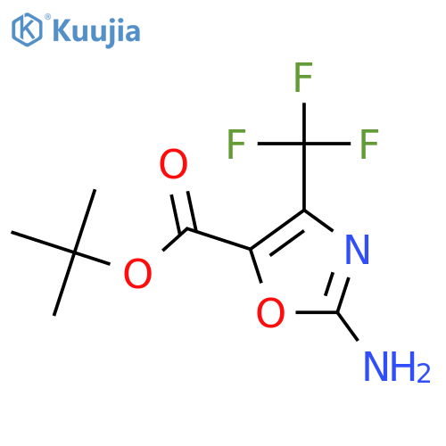 Tert-butyl 2-amino-4-(trifluoromethyl)-1,3-oxazole-5-carboxylate structure