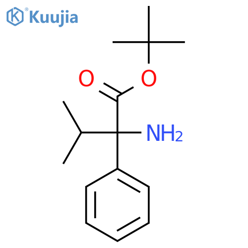 Tert-butyl 2-amino-3-methyl-2-phenylbutanoate structure