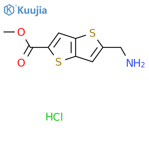Methyl 2-(aminomethyl)thieno[3,2-b]thiophene-5-carboxylate;hydrochloride structure