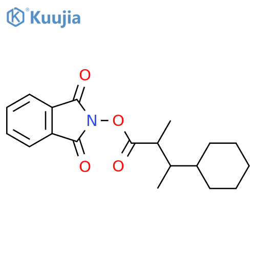 1,3-dioxo-2,3-dihydro-1H-isoindol-2-yl 3-cyclohexyl-2-methylbutanoate structure