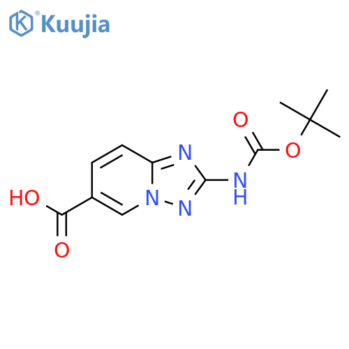 2-{(tert-butoxy)carbonylamino}-1,2,4triazolo1,5-apyridine-6-carboxylic acid structure