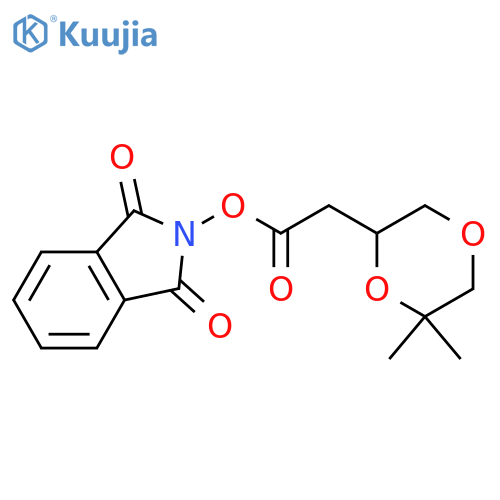 1,3-dioxo-2,3-dihydro-1H-isoindol-2-yl 2-(6,6-dimethyl-1,4-dioxan-2-yl)acetate structure