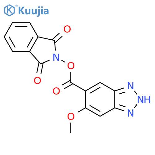 1,3-dioxo-2,3-dihydro-1H-isoindol-2-yl 6-methoxy-1H-1,2,3-benzotriazole-5-carboxylate structure