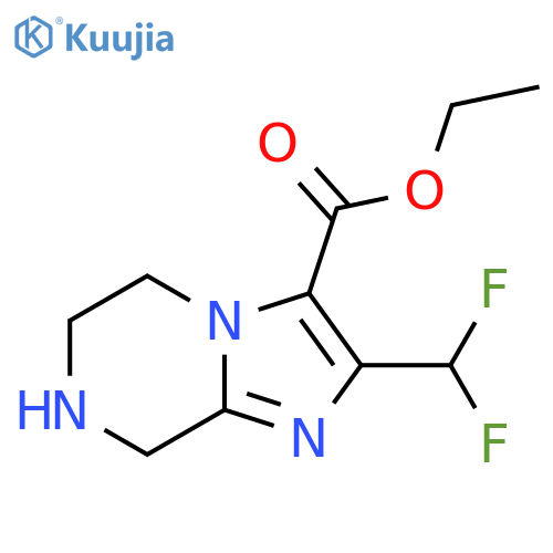 Ethyl 2-(difluoromethyl)-5,6,7,8-tetrahydroimidazo[1,2-a]pyrazine-3-carboxylate structure