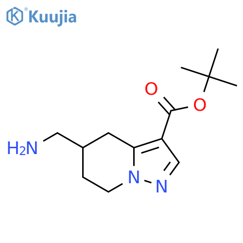 Tert-butyl 5-(aminomethyl)-4,5,6,7-tetrahydropyrazolo[1,5-a]pyridine-3-carboxylate structure
