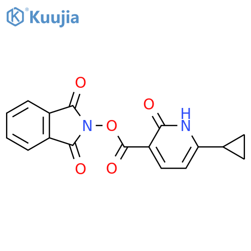 1,3-dioxo-2,3-dihydro-1H-isoindol-2-yl 6-cyclopropyl-2-hydroxypyridine-3-carboxylate structure