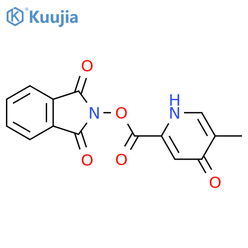 1,3-dioxo-2,3-dihydro-1H-isoindol-2-yl 5-methyl-4-oxo-1,4-dihydropyridine-2-carboxylate structure