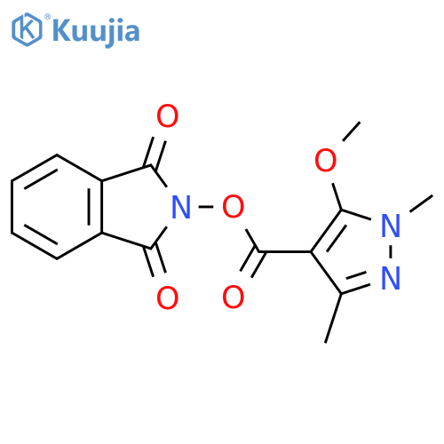 1,3-dioxo-2,3-dihydro-1H-isoindol-2-yl 5-methoxy-1,3-dimethyl-1H-pyrazole-4-carboxylate structure