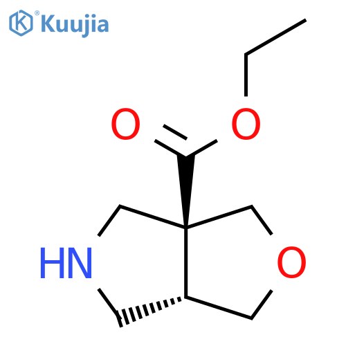 rac-ethyl (3aR,6aR)-hexahydro-1H-furo[3,4-c]pyrrole-3a-carboxylate structure