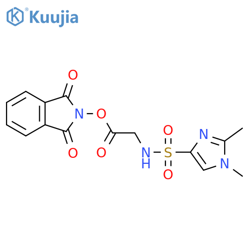 1,3-dioxo-2,3-dihydro-1H-isoindol-2-yl 2-(1,2-dimethyl-1H-imidazole-4-sulfonamido)acetate structure