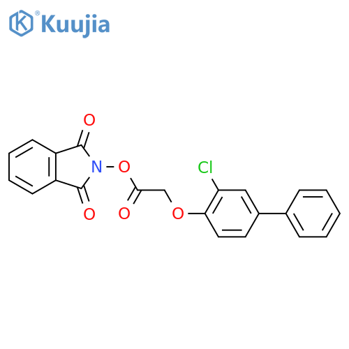 1,3-dioxo-2,3-dihydro-1H-isoindol-2-yl 2-(2-chloro-4-phenylphenoxy)acetate structure