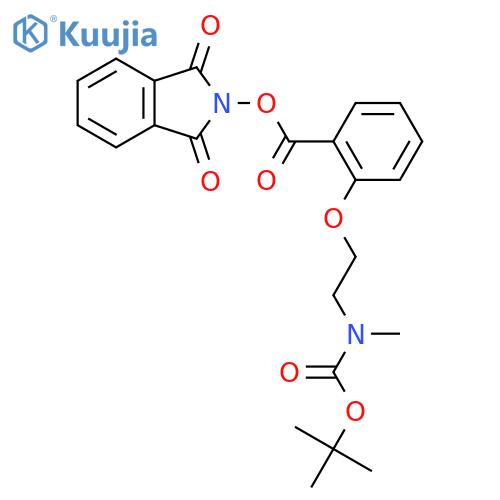 1,3-dioxo-2,3-dihydro-1H-isoindol-2-yl 2-(2-{[(tert-butoxy)carbonyl](methyl)amino}ethoxy)benzoate structure