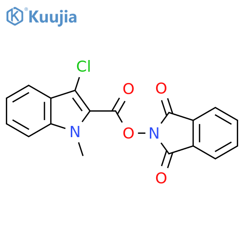 1,3-dioxo-2,3-dihydro-1H-isoindol-2-yl 3-chloro-1-methyl-1H-indole-2-carboxylate structure