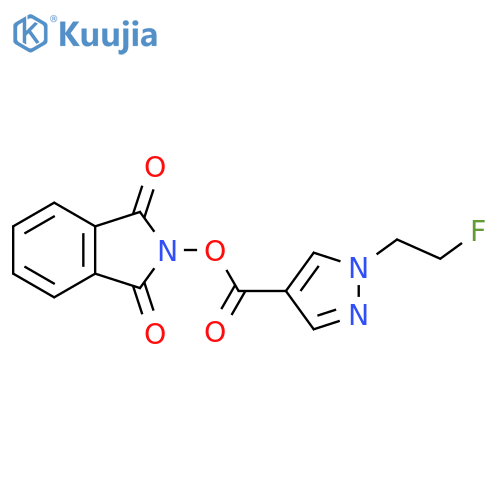 1,3-dioxo-2,3-dihydro-1H-isoindol-2-yl 1-(2-fluoroethyl)-1H-pyrazole-4-carboxylate structure