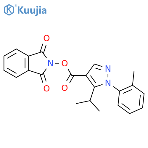 1,3-dioxo-2,3-dihydro-1H-isoindol-2-yl 1-(2-methylphenyl)-5-(propan-2-yl)-1H-pyrazole-4-carboxylate structure