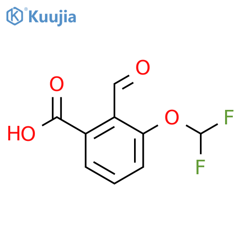 3-(Difluoromethoxy)-2-formylbenzoic acid structure