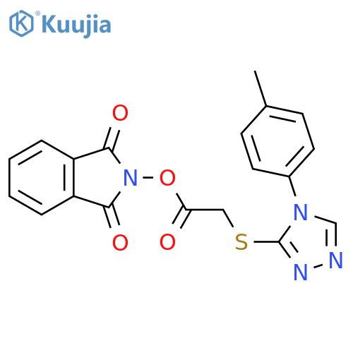 1,3-dioxo-2,3-dihydro-1H-isoindol-2-yl 2-{[4-(4-methylphenyl)-4H-1,2,4-triazol-3-yl]sulfanyl}acetate structure