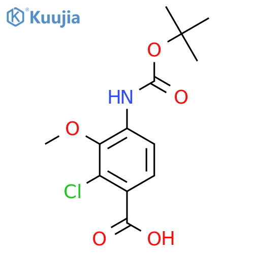 4-{[(Tert-butoxy)carbonyl]amino}-2-chloro-3-methoxybenzoic acid structure