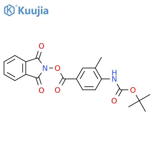 1,3-dioxo-2,3-dihydro-1H-isoindol-2-yl 4-{[(tert-butoxy)carbonyl]amino}-3-methylbenzoate structure