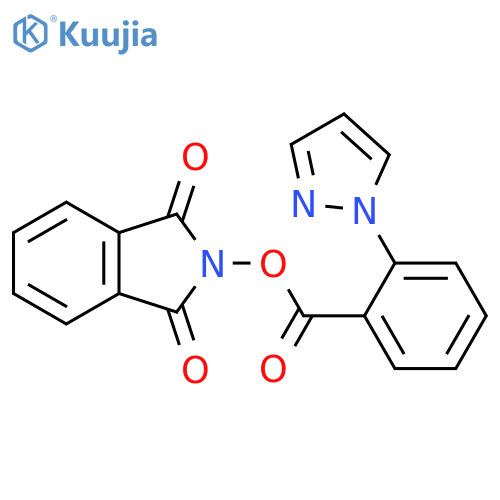 1,3-dioxo-2,3-dihydro-1H-isoindol-2-yl 2-(1H-pyrazol-1-yl)benzoate structure