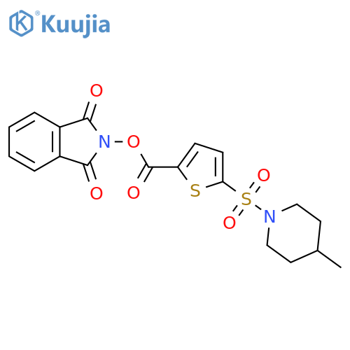 1,3-dioxo-2,3-dihydro-1H-isoindol-2-yl 5-[(4-methylpiperidin-1-yl)sulfonyl]thiophene-2-carboxylate structure