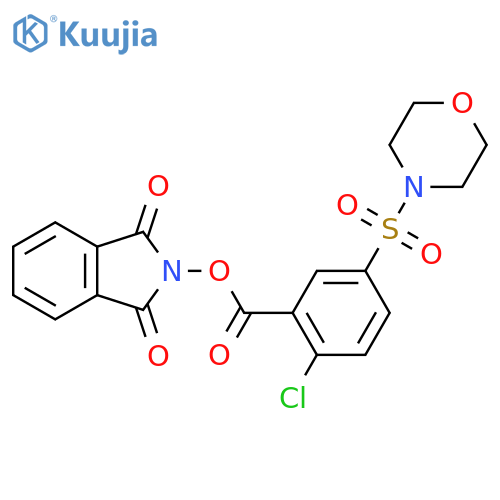 1,3-dioxo-2,3-dihydro-1H-isoindol-2-yl 2-chloro-5-(morpholine-4-sulfonyl)benzoate structure