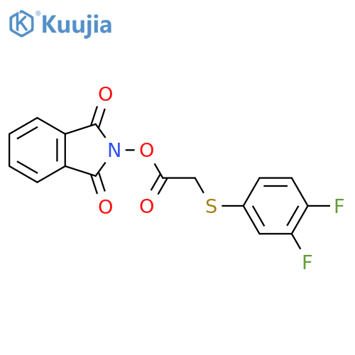 1,3-dioxo-2,3-dihydro-1H-isoindol-2-yl 2-[(3,4-difluorophenyl)sulfanyl]acetate structure