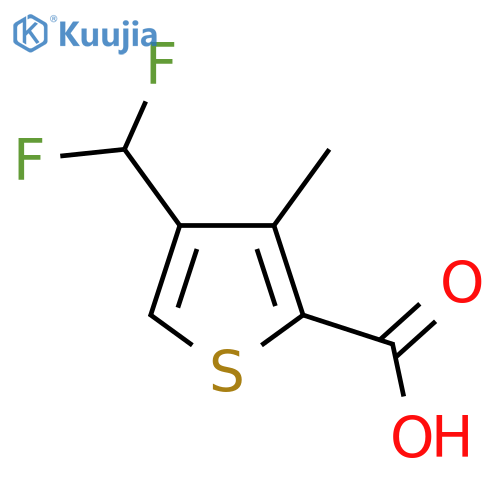 4-(Difluoromethyl)-3-methylthiophene-2-carboxylic acid structure