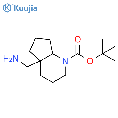 1H-Cyclopenta[b]pyridine-1-carboxylic acid, 4a-(aminomethyl)octahydro-, 1,1-dimethylethyl ester structure