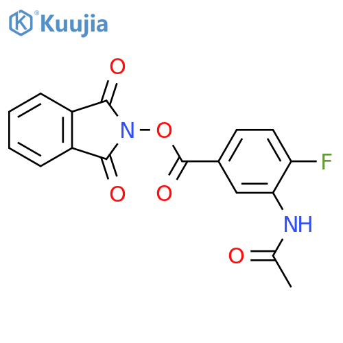 1,3-dioxo-2,3-dihydro-1H-isoindol-2-yl 3-acetamido-4-fluorobenzoate structure